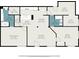 Detailed floor plan showcasing the layout of the bedrooms, bathrooms, kitchen, living room, dining area, and office at 3501 Roswell Ne Rd # 211, Atlanta, GA 30305