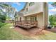 A beautiful backyard and deck area provide a relaxing outdoor living space with room for entertaining at 535 Woodbrook Way, Lawrenceville, GA 30043