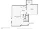 Basement floor plan featuring an entertainment room, bedrooms, and bathrooms with detailed dimensions at 535 Woodbrook Way, Lawrenceville, GA 30043