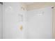 Shower stall featuring a shower niche and brushed gold hardware at 535 Woodbrook Way, Lawrenceville, GA 30043