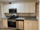 Modern kitchen with stainless steel appliances, granite countertops, and stylish white cabinetry at 1148 Briarcliff Ne Rd # 1, Atlanta, GA 30306