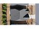 An aerial view of the roof highlighting its material, shape, and features at 130 Brayden Park Dr, Canton, GA 30115