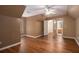 Bedroom with angled walls, window, carpet, and an ensuite at 160 Glenmore Ln, Mcdonough, GA 30253