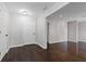 Hallway showing doors and hardwood flooring at 5635 Charleston Bay Dr, Cumming, GA 30041