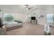 Spacious main bedroom with vaulted ceilings, a ceiling fan, and natural light at 224 Osier Dr, Mcdonough, GA 30252