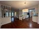 Beautifully updated open-concept area features hardwood floors and modern fixtures at 257 Forest Lake Rd, Lawrenceville, GA 30046