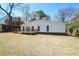 A white house features a backyard with a wooden deck and a lawn at 2041 Briarcliff Ne Rd, Atlanta, GA 30329