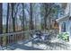 Outdoor deck area overlooking a treed backyard that offers a peaceful setting for outdoor relaxation and entertainment at 725 Glengary Ne Way, Atlanta, GA 30342