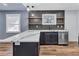 Stylish kitchen featuring modern cabinetry, granite countertops, and contemporary fixtures at 1328 Sharon Street Nw, Atlanta, GA 30314