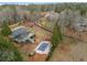 Sprawling estate with a pool, pool house, tennis court, and lush landscaping at 1483 Jones Rd, Roswell, GA 30075