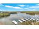 Aerial view of lake with multiple boat docks at 24 Allatoona Landing Rd #29, Cartersville, GA 30121