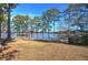 Scenic backyard showcasing a stunning lake view, mature trees, and a peaceful, natural setting at 24 Allatoona Landing Rd #29, Cartersville, GA 30121