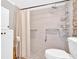 Modern bathroom with walk-in shower with rainfall shower head, and handicap-accessible features at 24 Allatoona Landing Rd #29, Cartersville, GA 30121