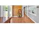Bright dining area with wood accents, hardwood floors, and easy access to the outdoors at 24 Allatoona Landing Rd #29, Cartersville, GA 30121