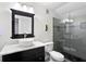 Contemporary bathroom featuring a vessel sink and glass-enclosed shower at 3473 Regalwoods Dr, Atlanta, GA 30340