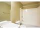 Bathroom featuring a tub and shower combination with a single sink at 4033 Roxberry Hill Ln, Buford, GA 30518