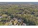 Wide aerial perspective of a neighborhood with mature trees and glimpses of nearby highways at 4950 Luke Dr, Cumming, GA 30040