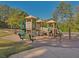 Community playground with slides, climbing structures, and seating for families at 4950 Luke Dr, Cumming, GA 30040