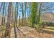 Wooden deck in a lush backyard setting, ideal for outdoor entertaining and enjoying nature at 2220 Golden Valley Dr, Lawrenceville, GA 30043
