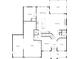 Detailed floor plan showcasing the layout of the home, including the living room, kitchen, bedrooms, and garage at 1930 Collins Hill Rd, Lawrenceville, GA 30043