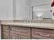 Bright bathroom features granite countertops, modern faucets, and plenty of storage space at 1363 Sheffield Glen Way, Atlanta, GA 30329