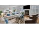 Bright living room with a fireplace, large windows, and comfortable seating arrangement at 1363 Sheffield Glen Way, Atlanta, GA 30329