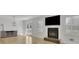 Open living area with a modern fireplace, TV, and bright natural light from large windows at 1363 Sheffield Glen Way, Atlanta, GA 30329