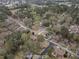 Aerial perspective of the property highlighting its location within a peaceful, tree-filled residential area at 1752 Atherton Dr, Decatur, GA 30035