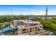An aerial view of the building and the Atlanta skyline at 112 Rogers Ne St # 503, Atlanta, GA 30317