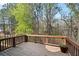 Wooden deck with a railing, overlooking a wooded area at 2417 Tree Arbor Way, Marietta, GA 30064