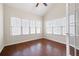 Inviting office with abundant natural light, hardwood floors, and French doors at 2417 Tree Arbor Way, Marietta, GA 30064