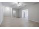 Large bright bedroom with two closets, ceiling fan and two entry doors at 5210 Davenport Pl, Roswell, GA 30075