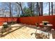 Wooden deck with a privacy fence and outdoor seating area at 58 Basswood Cir # 29, Atlanta, GA 30328