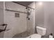 Stylish white-tiled shower with mosaic accents, built-in bench, and modern showerhead at 58 Basswood Cir # 29, Atlanta, GA 30328