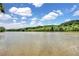 Expansive view of the tranquil lake surrounded by lush greenery, offering a peaceful escape at 165 River Ridge Ln, Roswell, GA 30075