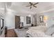 This primary bedroom has great natural light and a view of the en-suite bathroom at 2033 Lee Se Rd, Smyrna, GA 30080