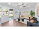 Bright living room with modern decor, a sliding door to the outside, and stylish furniture at 399 W Sandtown Sw Rd, Marietta, GA 30064