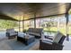 Covered patio with comfortable seating and outdoor furniture set at 399 W Sandtown Sw Rd, Marietta, GA 30064