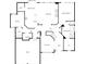Detailed floor plan showcasing layout of the first floor, including bedrooms, kitchen, and living areas at 3083 Milledge Gate Se Ct, Marietta, GA 30067