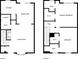 Layout of the first and second floors includes kitchen, dining area, living room, and bedrooms at 219 Holcomb Ferry Rd, Roswell, GA 30076
