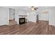 Spacious living room with hardwood floors and fireplace at 219 Holcomb Ferry Rd, Roswell, GA 30076