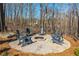 Inviting outdoor fire pit area with stone pavers and Adirondack chairs for cozy gatherings at 5303 Whitehaven Park Se Ln, Smyrna, GA 30126