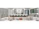 Kitchen with a large center island with seating, open to the Gathering room with a large sectional at 5245 Kenbrook Way, Sandy Springs, GA 30327