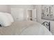 Bedroom with a double closet and attached bath entry for easy access at 5726 Taylor Way, Sandy Springs, GA 30342
