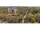 Stunning aerial view showcases the property and its unique, modern treehouse design, nestled among lush greenery at 595 Overbrook Nw Dr, Atlanta, GA 30318