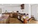 Kitchen featuring a large island, cooktop, and access to outdoor space at 595 Overbrook Nw Dr, Atlanta, GA 30318