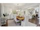 Bright dining room with hardwood floors, wainscoting, and fireplace located near the stairs at 1270 Smokehouse Trl, Cumming, GA 30041