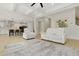 Open-concept living room flows into the kitchen, perfect for entertaining and Gathering gatherings at 4980 Wildeoak Trl, Douglasville, GA 30135