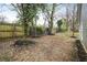 A spacious backyard bordered by a wood fence, provides privacy and outdoor enjoyment at 652 Hugh Sw St, Atlanta, GA 30310