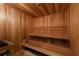 Relaxing sauna room with wooden benches at 2500 Peachtree Nw Rd # 207S, Atlanta, GA 30305